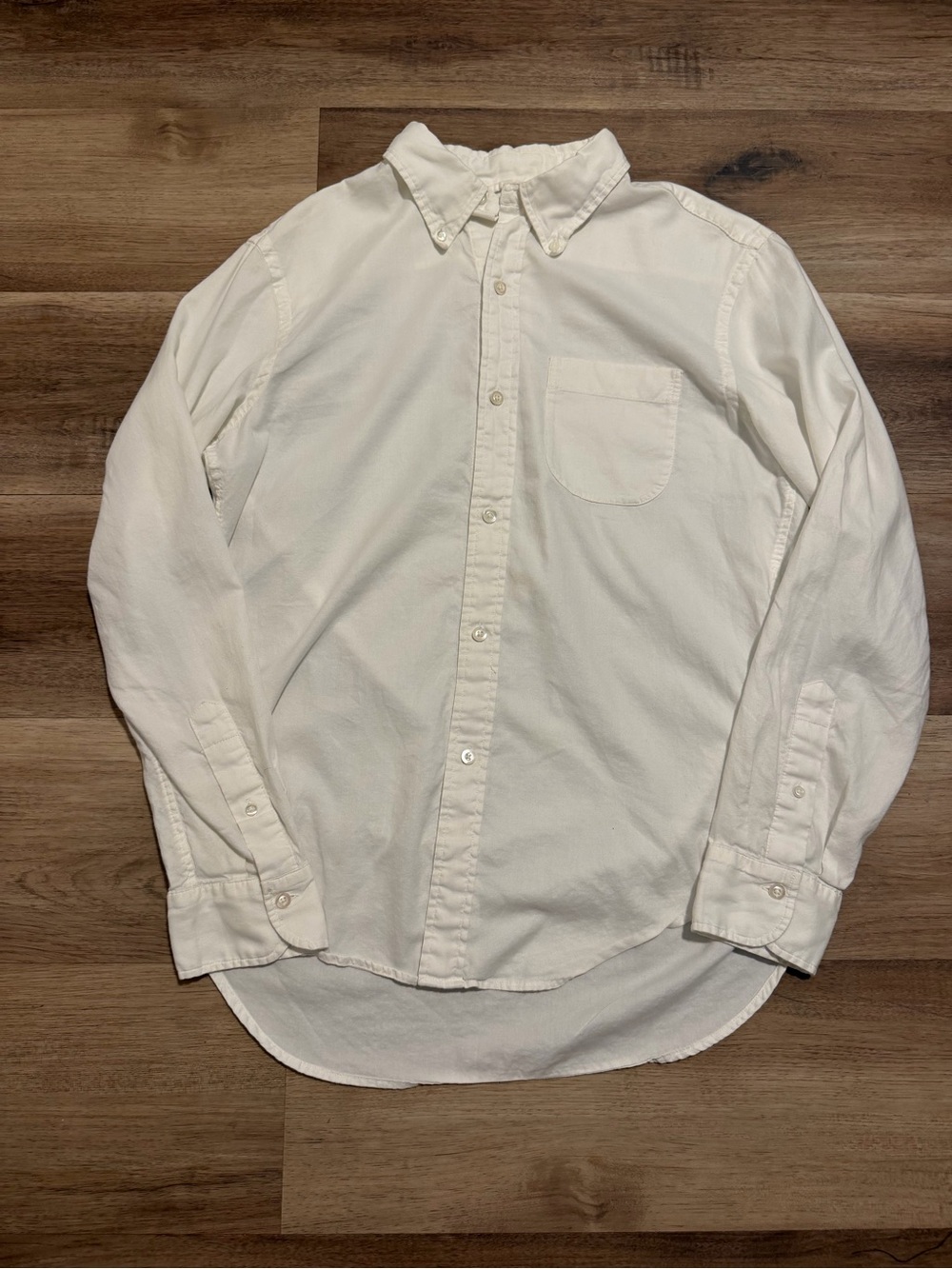 Buck Mason California Oxford Button Down Shirt Mens Medium M White L/S